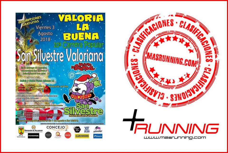 Resultados San Silvestre Valoriana 2018